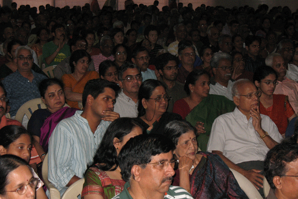 Audience sat and listen the concert for 4 hours