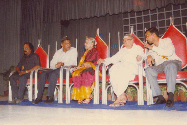 A view of the dignitaries on the dias