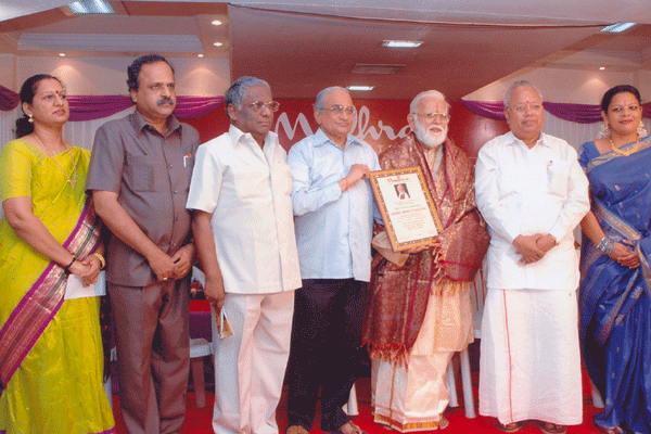 Mudhra Award of Excellence to Sri.T.K.Govinda Rao (Musician, Author, Teacher & Composer)