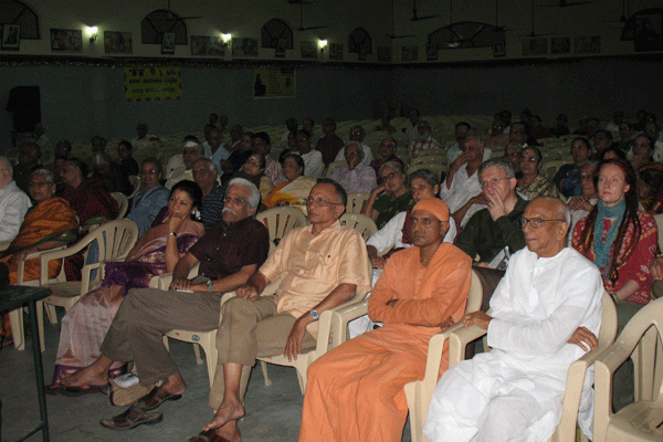 Padmasthananda Maharaj, Secretary, Ramakrishna Mission Ashrama among the audience