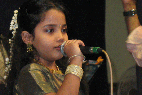 Upcoming youngster on stage