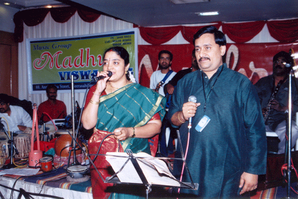 Amritha and B.V.Ramanan singing film music