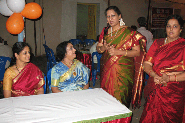 Dr.Padma with Gayathri in the Canteen during inauguration of Mudhra’s fest.
