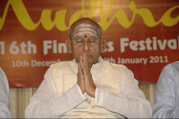 Dr. Nedanuri meditating for a while