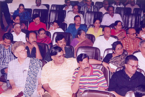Dr.P.B.Sreenivos among the audience during Bharadwaj lecture