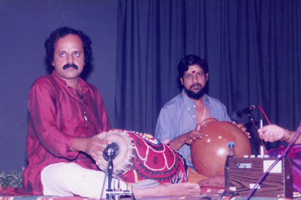 Mudhra Bhaskar with Pudukkottai Ramachandran