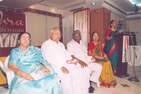 Dr.Radha Bhaskar welcome the gathering