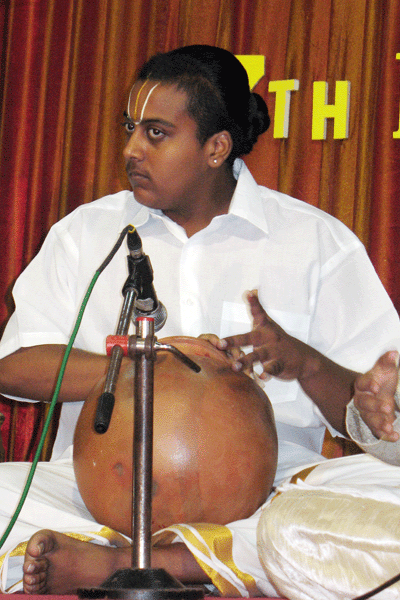 Young Krishna on the ghatam