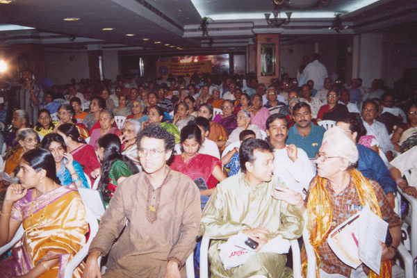 Hall packed audience