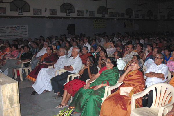 Audience enjoying the hilarious Comedy by S.Ve.Shekar