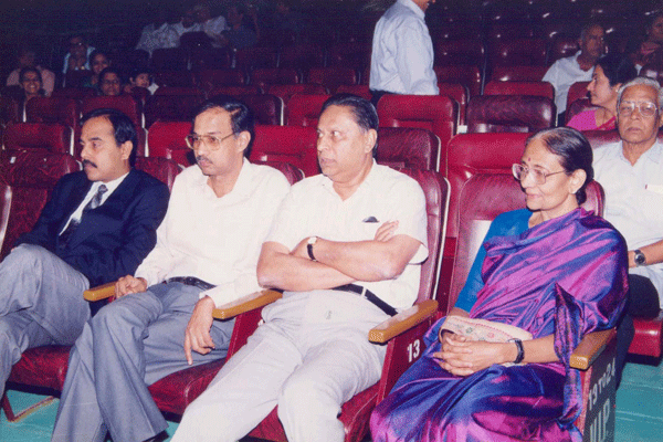 Chief guests watching the programme