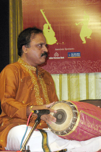 Multifaced Mudhra Bhaskar on the Mridangam