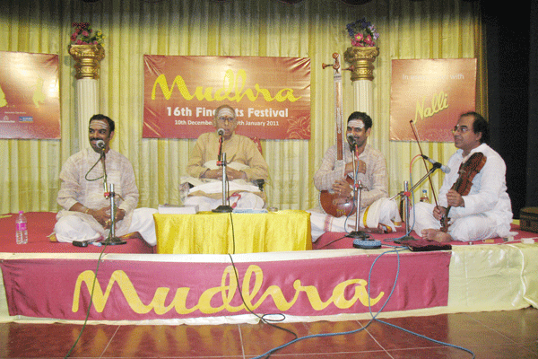 'Raga Anubhavam' - a special lec-dem on the new years day by Dr.Nedanuri Krishnamurthy with Malladi Bros and Sriram Parasuram