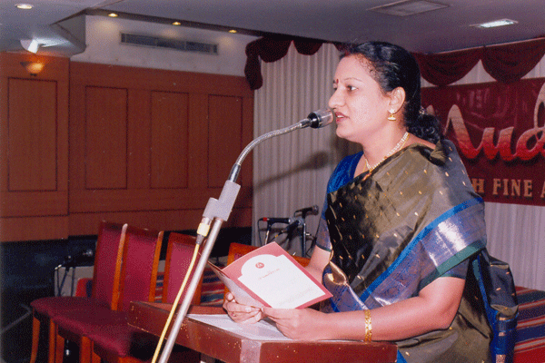 Radha Bhaskar compere the function