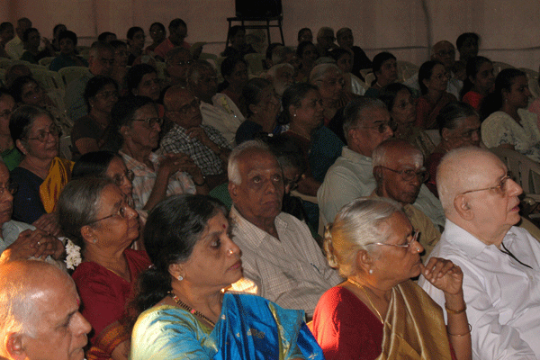Hall packed audience