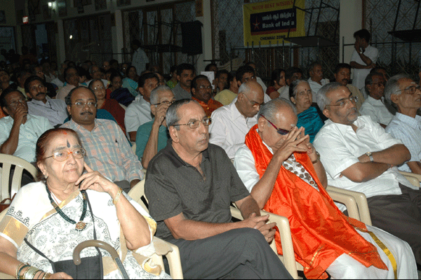 Mrs.YGP and Kathady Ramamurthy among the audience